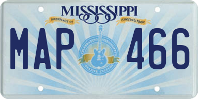 MS license plate MAP466