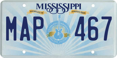 MS license plate MAP467