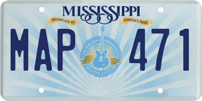 MS license plate MAP471
