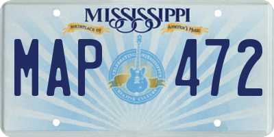 MS license plate MAP472