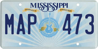 MS license plate MAP473