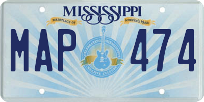 MS license plate MAP474