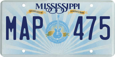 MS license plate MAP475