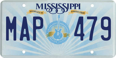 MS license plate MAP479