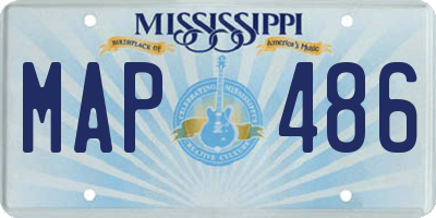 MS license plate MAP486