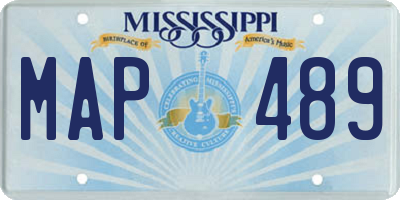 MS license plate MAP489
