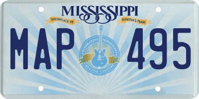 MS license plate MAP495