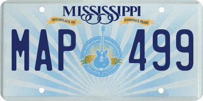 MS license plate MAP499
