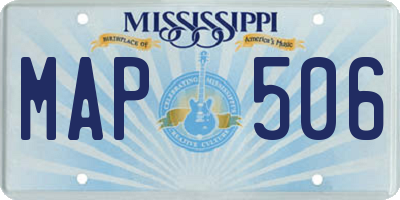 MS license plate MAP506