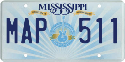 MS license plate MAP511