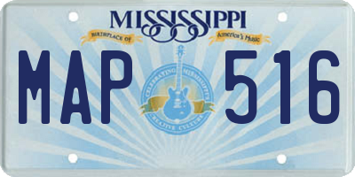 MS license plate MAP516