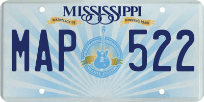 MS license plate MAP522