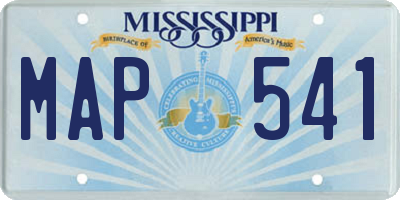 MS license plate MAP541