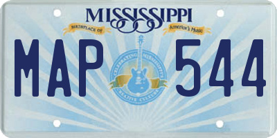 MS license plate MAP544