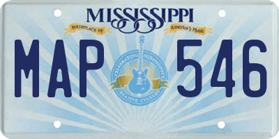MS license plate MAP546