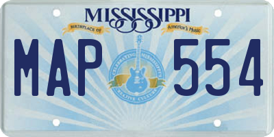 MS license plate MAP554