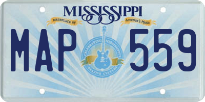 MS license plate MAP559