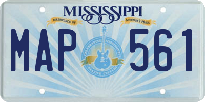 MS license plate MAP561