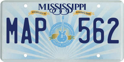 MS license plate MAP562