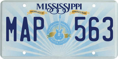 MS license plate MAP563