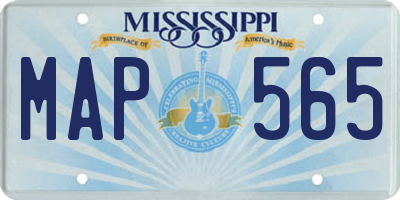 MS license plate MAP565