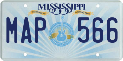 MS license plate MAP566