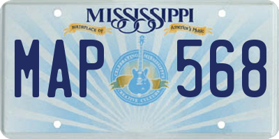 MS license plate MAP568