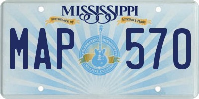 MS license plate MAP570