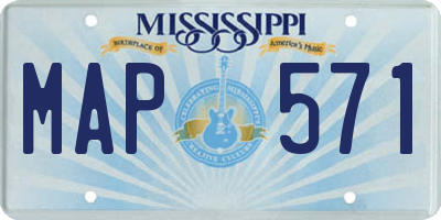 MS license plate MAP571