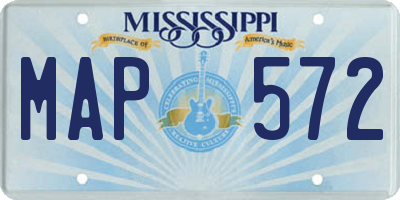 MS license plate MAP572