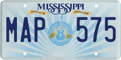 MS license plate MAP575