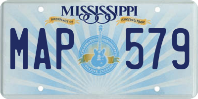 MS license plate MAP579