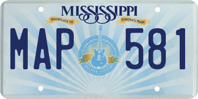 MS license plate MAP581