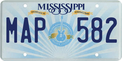 MS license plate MAP582