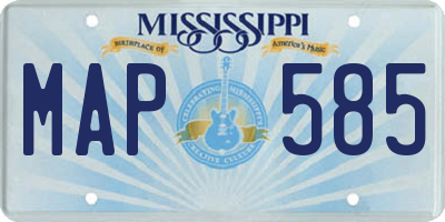 MS license plate MAP585