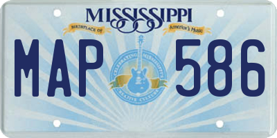 MS license plate MAP586