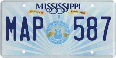 MS license plate MAP587