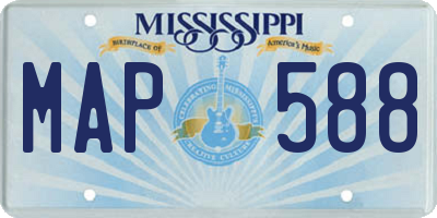 MS license plate MAP588