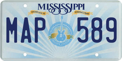 MS license plate MAP589