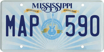MS license plate MAP590