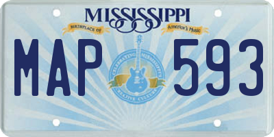 MS license plate MAP593