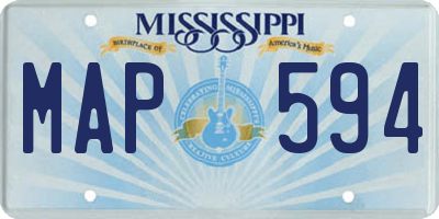 MS license plate MAP594