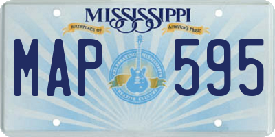 MS license plate MAP595