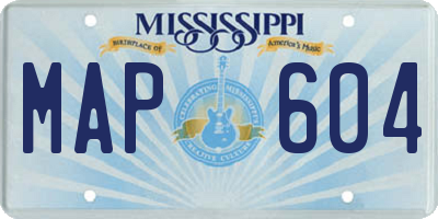 MS license plate MAP604