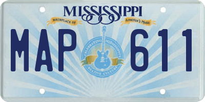 MS license plate MAP611