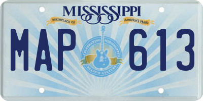MS license plate MAP613
