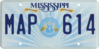 MS license plate MAP614