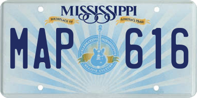 MS license plate MAP616