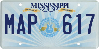 MS license plate MAP617
