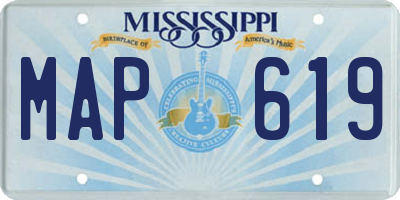 MS license plate MAP619